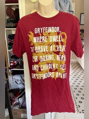 Warner Bros. Harry Potter Red Tee with White Logo